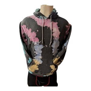 Obey Propaganda No 89 Men Black Pullover Hoodie Tie dye Rose Sz M